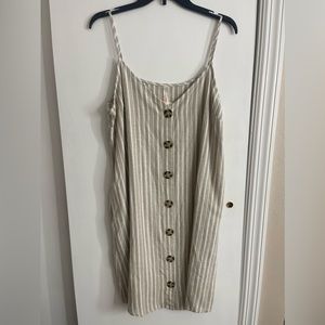 MY STORY BUTTON DOWN STRIPED DRESS